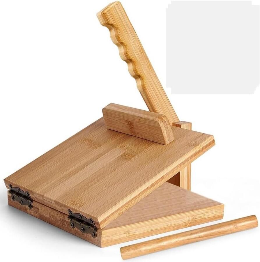 Tortilla Pers Roti Maker Maak Tortilla's Grotere Pers 10 inch 255 cm Houtkleur