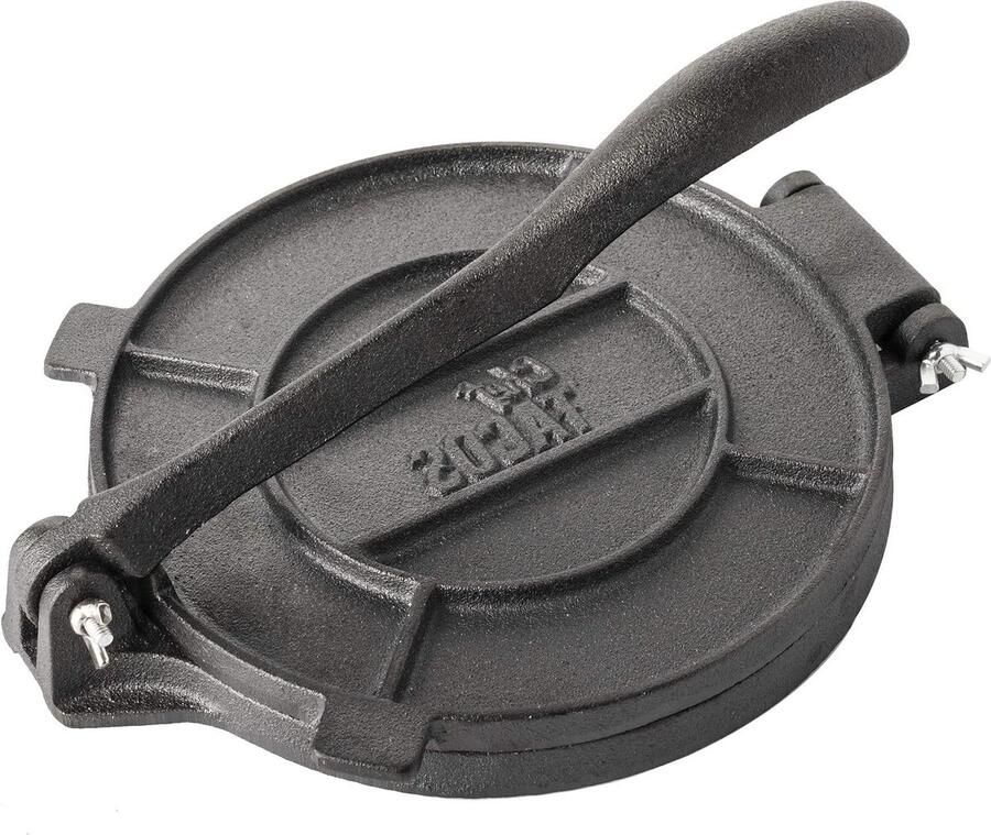 Tortilla Pers Roti Maker Zelf Tortillas Maken Gietijzeren Kwaliteit 20cm Diameter Zwart