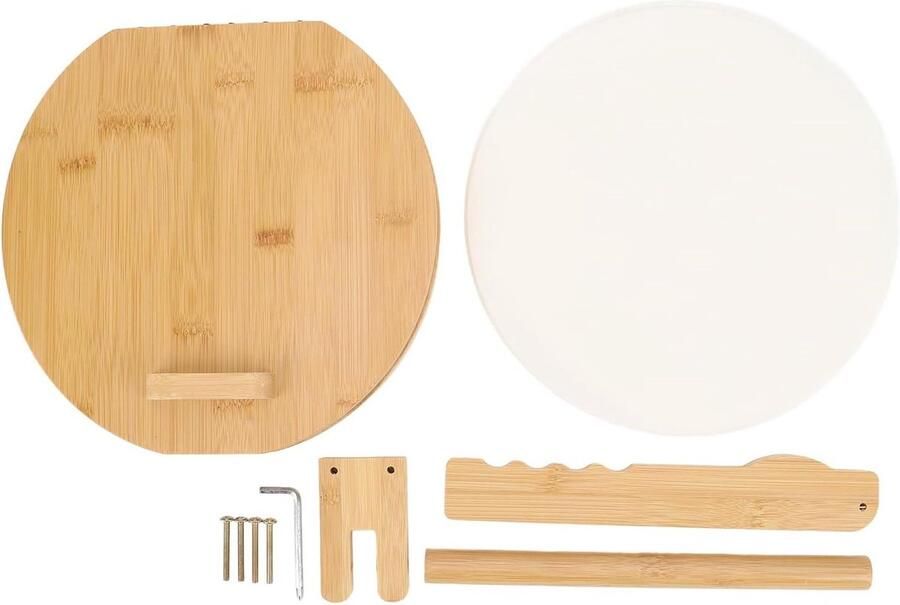 Tortilla Persmaker Deegpers Keuken Zelf Tortillas Maken Houten Constructie 50 Perkamentpapier Natuurlijk Hout