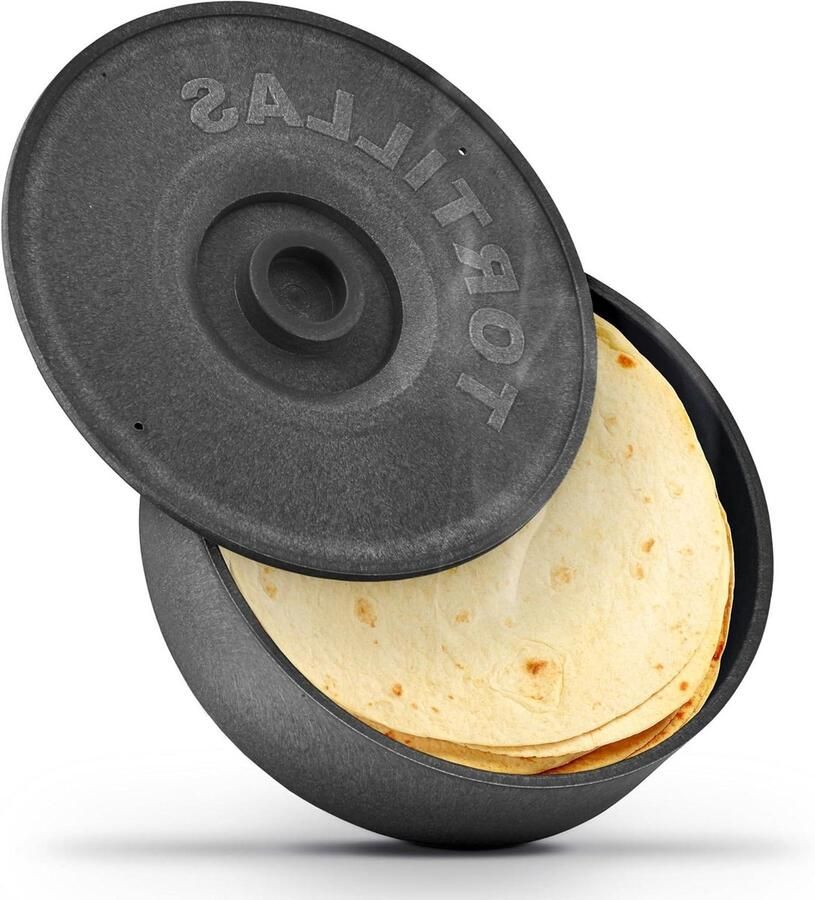 Tortilla Verwarmer Tortilla Houder Eten Warm Houden Vaatwasser Magnetron Bestendig 216 cm Donkergrijs