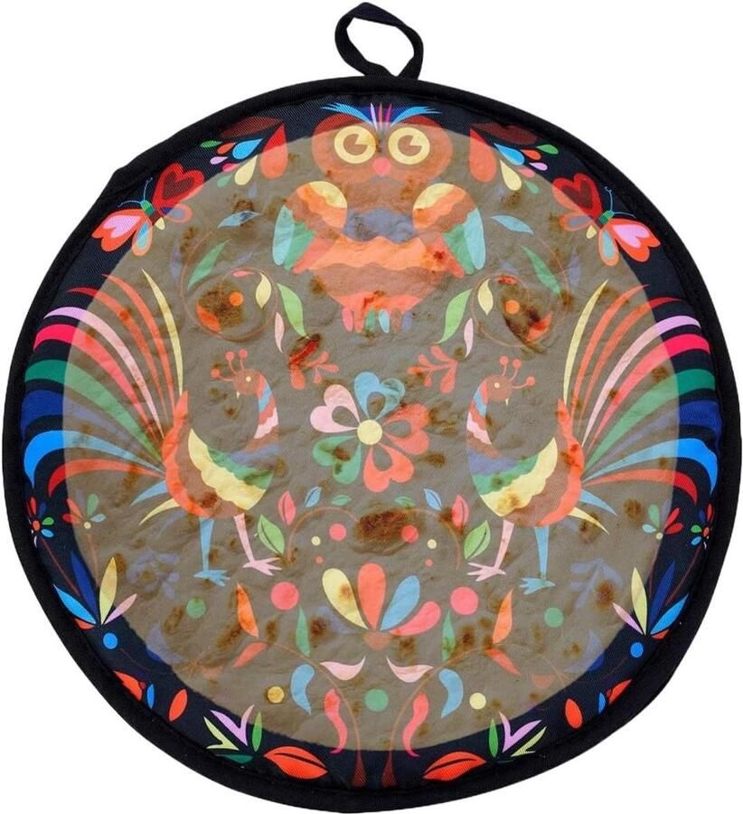 Tortilla Warmer Bag Taco Pizza Warmer Tortillas Warm Houden Magnetron Geschikt 30 cm Happy Bird