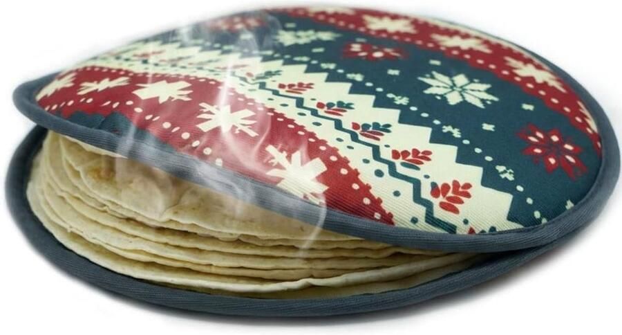 Tortilla Warmer Pouch Brood Verwarmer Warme Tortillas Serveren Thermisch Geïsoleerde Stof 30 cm Groen