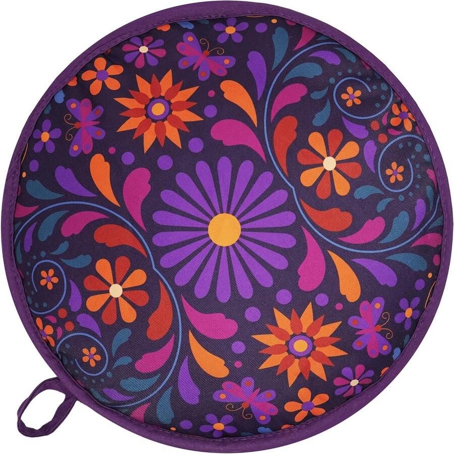 Tortilla Warmer Pouch Brood Warmer Brood Warm Houden Thermisch Geïsoleerd 30 cm Bloemen