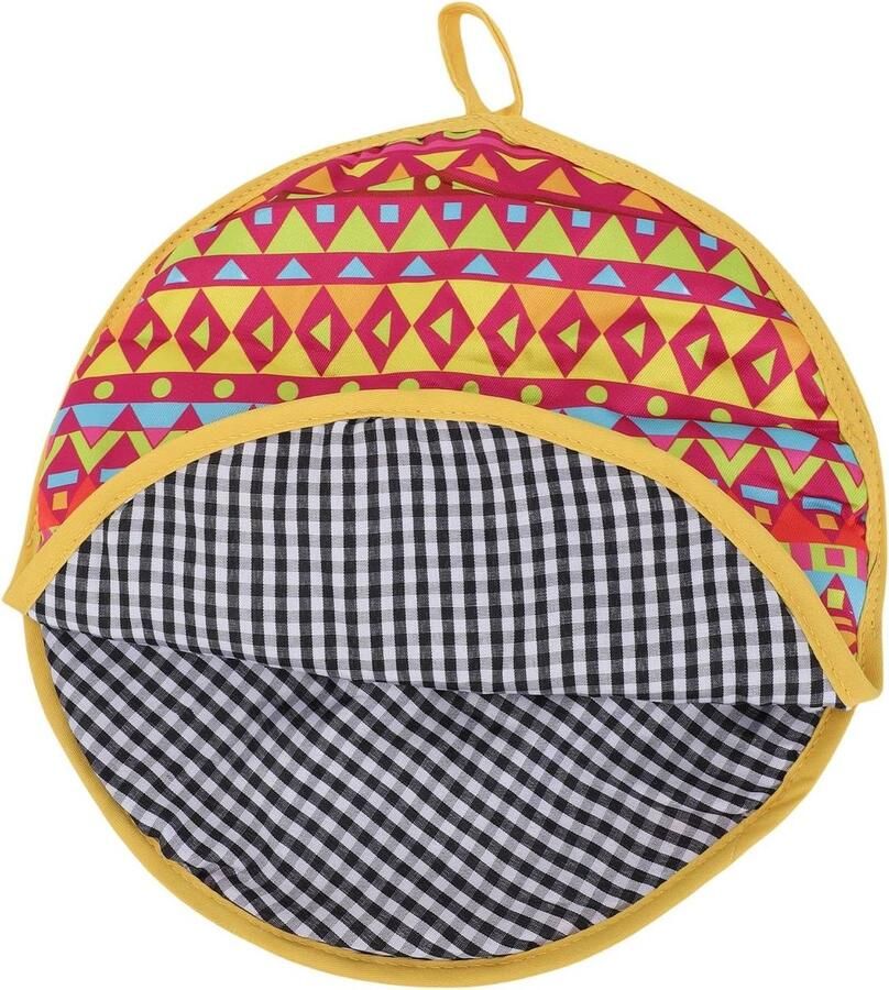 Tortilla Warmer Pouch Roti Warmer Tas Wraps Warm Houden Magnetronbestendig Ontwerp 30 cm Diameter Grijs