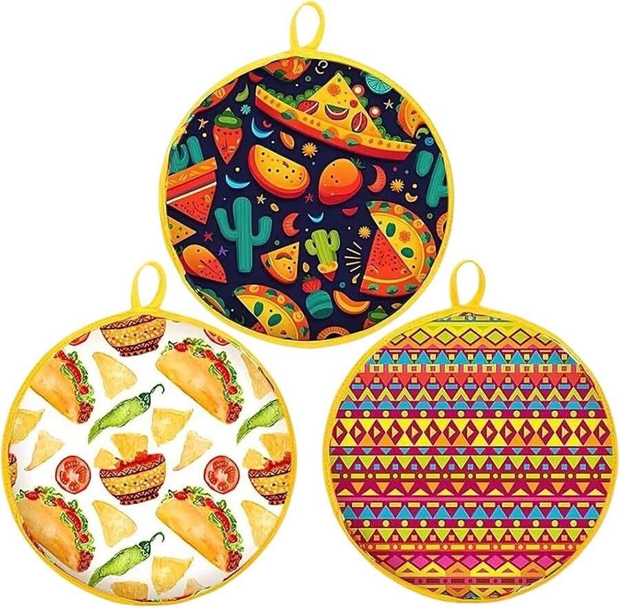 Tortilla Warmer Warmhoudzak Eten Warm Houden Magnetron Geschikt 30cm Diameter