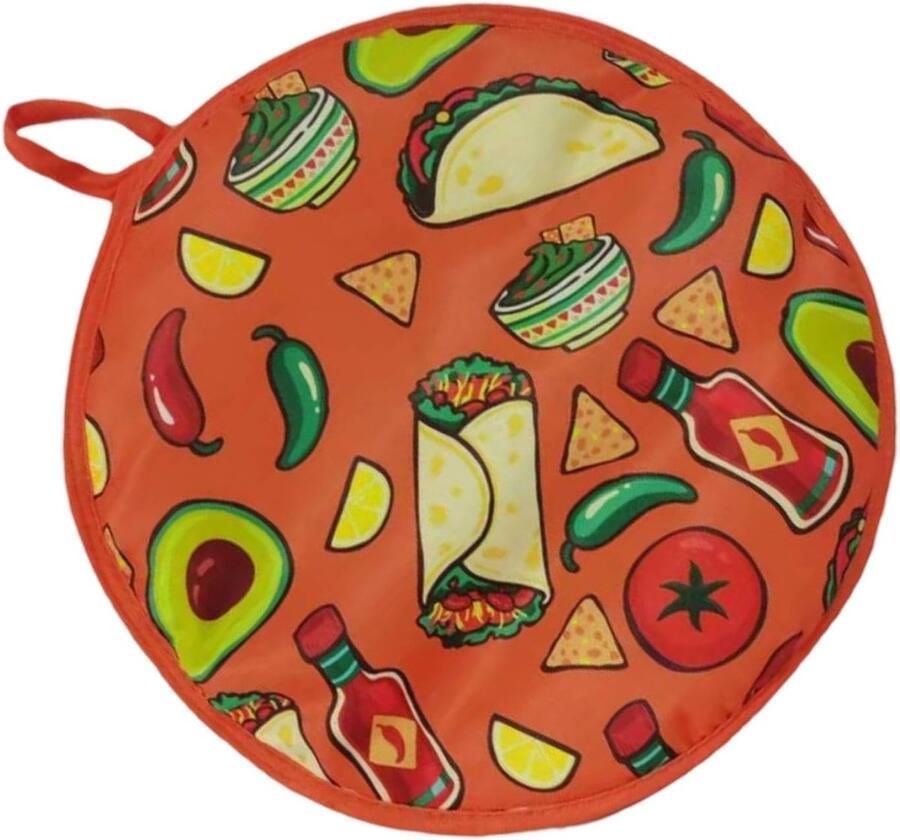 Tortilla Warmer Warmhoudzak Warme Tortilla's Magnetron Verwarmbaar 30 cm Grijs