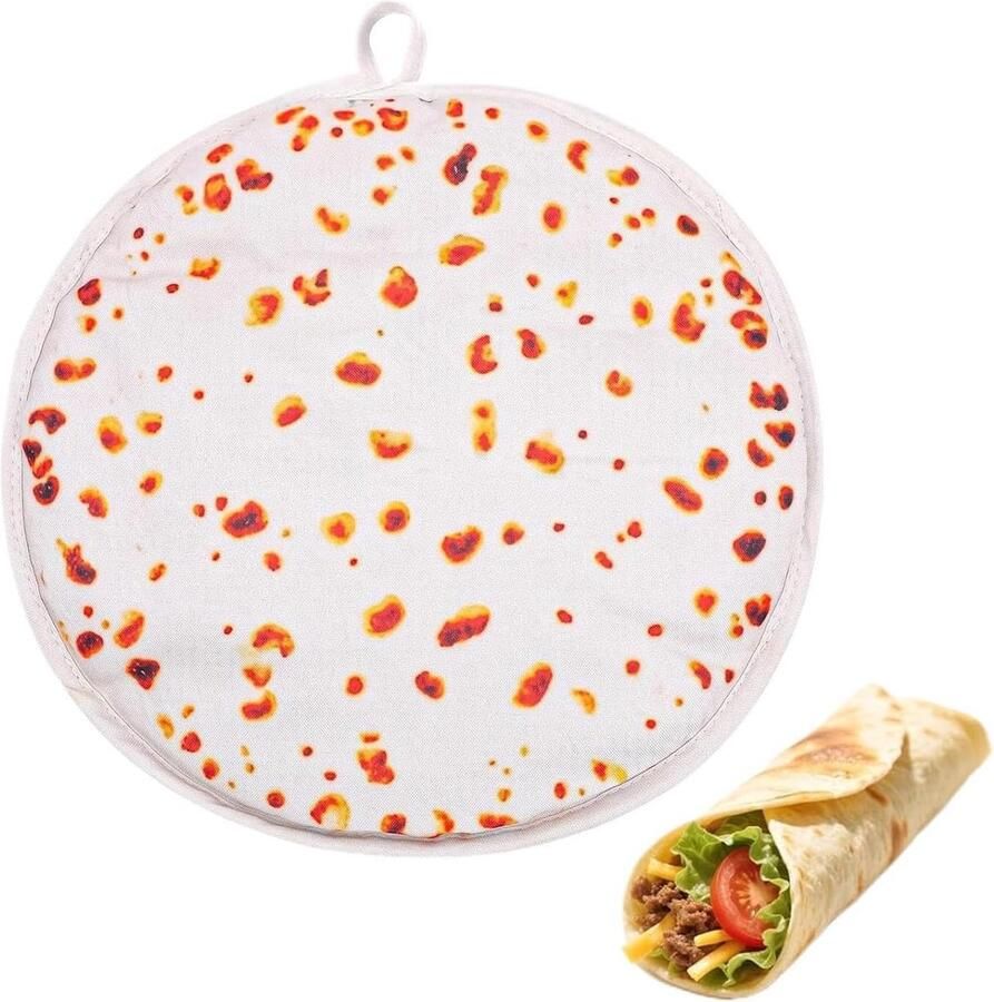 Tortilla Warmer Warmtehouder Naan Maaltijden Warm Houden Snel Magnetron Verwarmen 30 cm Diameter Veelkleurig