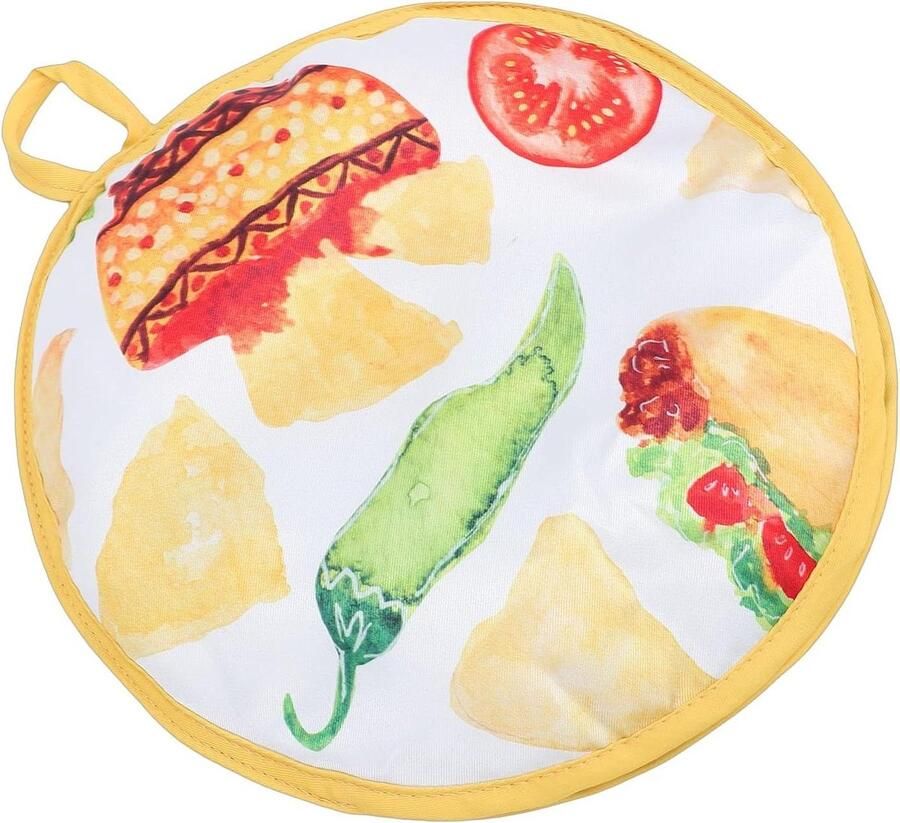 Tortilla Warmer Zakje Brood Warmer Tortillas Warm Houden Magnetronbestendig Ontwerp 30 cm Grijs