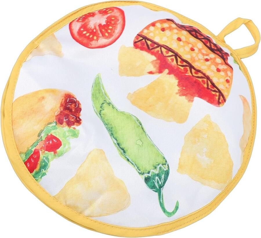 Tortilla Warmer Zakje Brood Warmer Warm Brood Houden Magnetronbestendig 30 cm Zwart