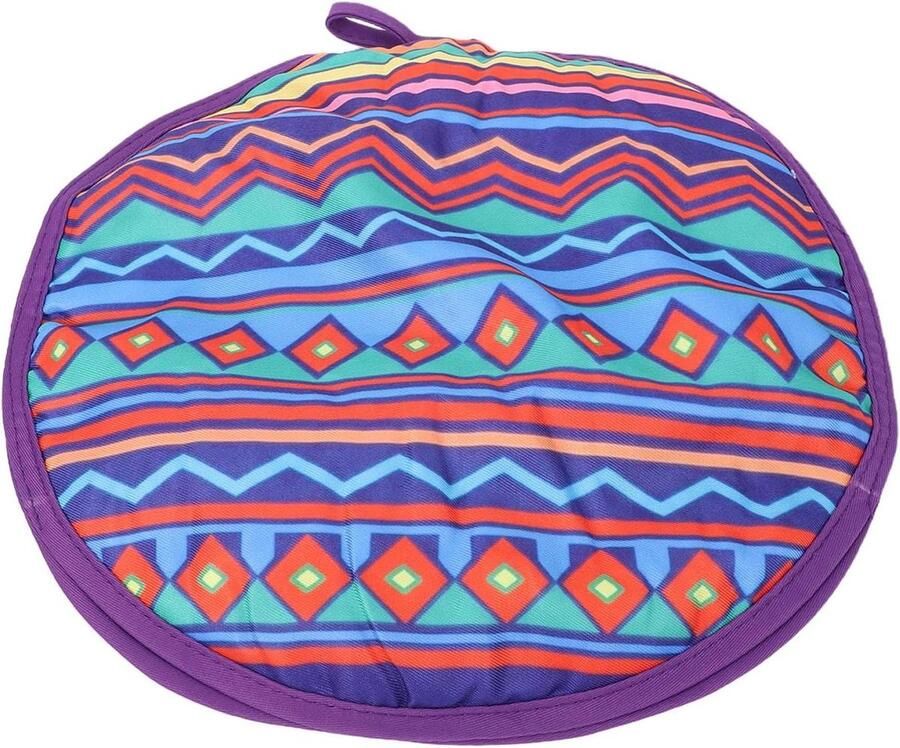 Tortilla Warmer Zakje Broodwarmer Pita Warmer Warme Tortilla's Serveren Magnetronbestendig 30 cm Diameter Grijs