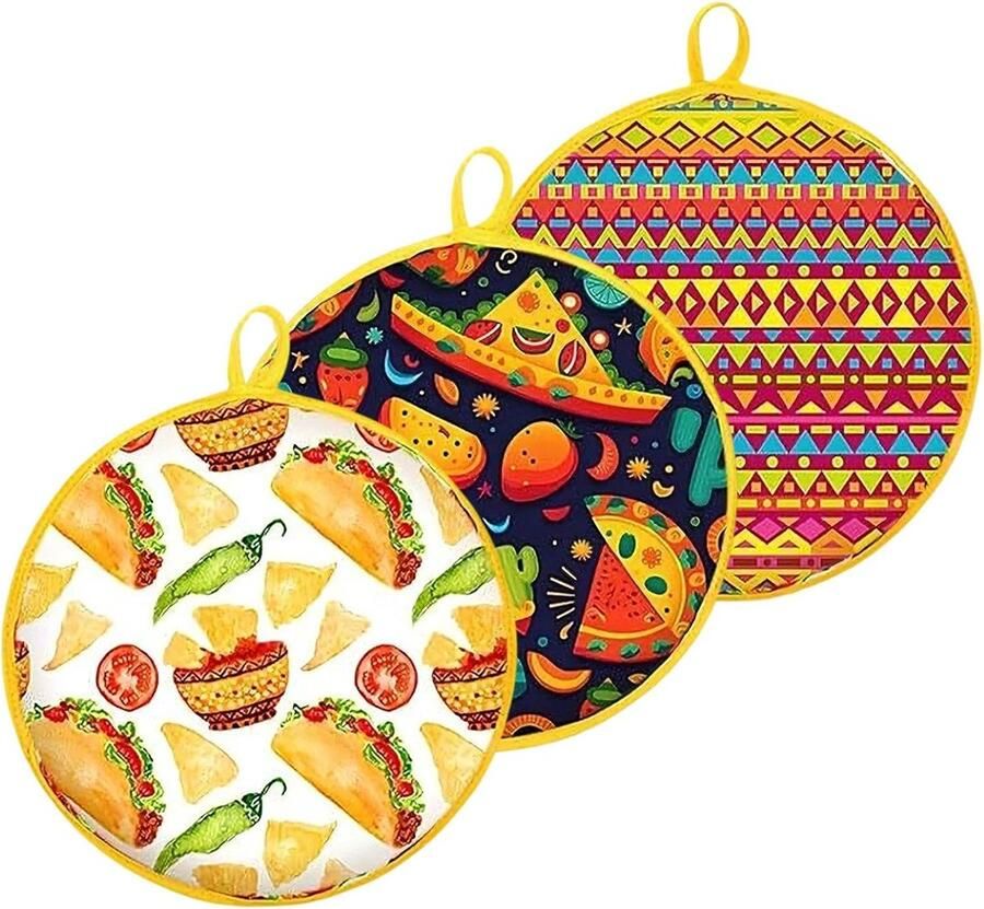 Tortilla Warmhouder Pannenkoekentas Warme maaltijden serveren Magnetronbestendig ontwerp 30 cm diameter Meerdere kleuren