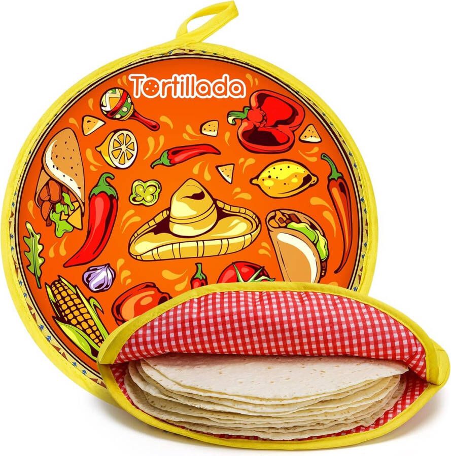 Tortilla Warmhouder voor Magnetron – 30 cm Katoen Polyester