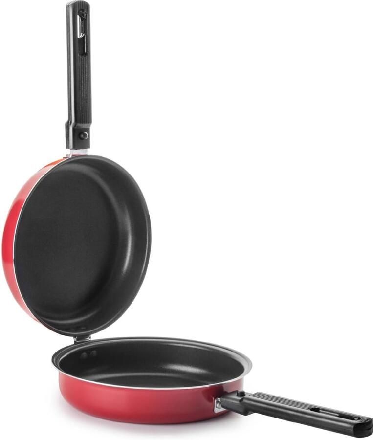 Tortillapan Omeletpan Koekenpan Spaanse Omelet Maken Afneembaar Handvat 20 cm Rood