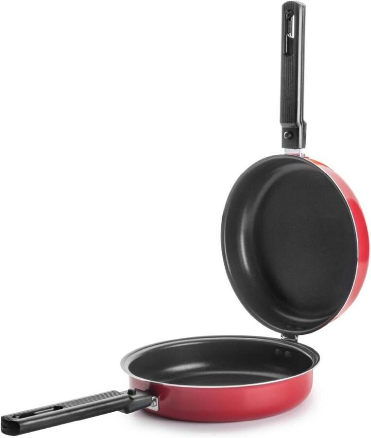 Tortillapan Omeletpan Koekenpan Spaanse Omelet Maken Afneembaar Handvat 20 cm Rood