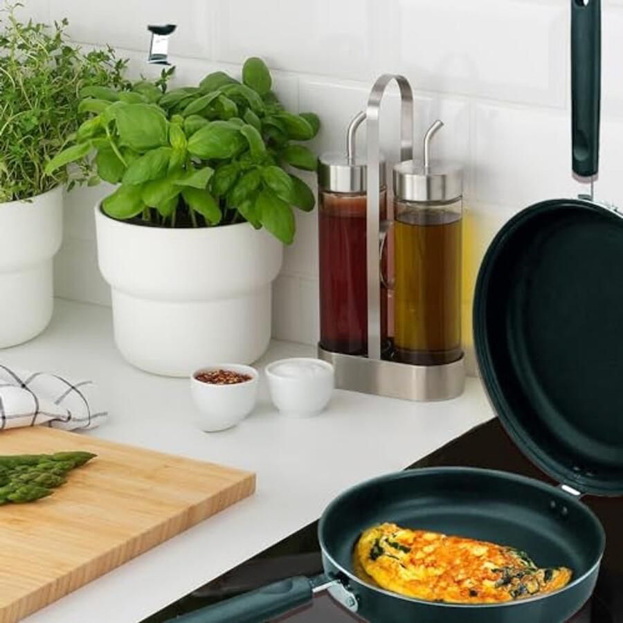 Tortillapan voor Spaanse omelet 20 cm aluminium antiaanbaklaag inductiegeschikt - Foto 2