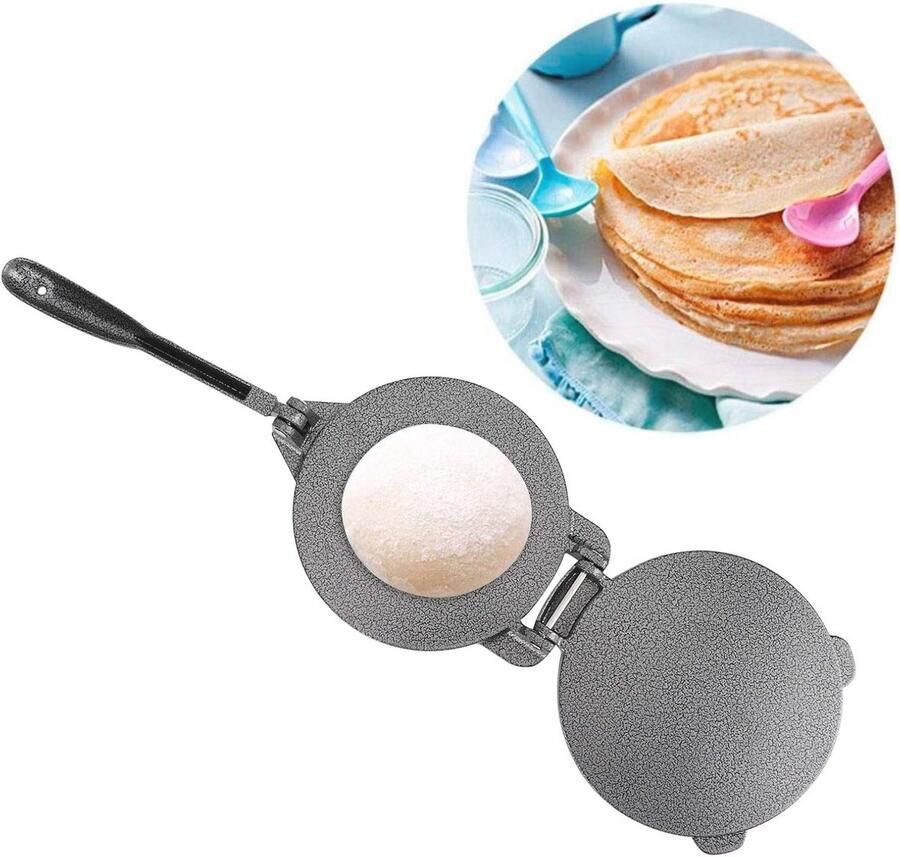 Tortillapers 6.5 inch Gietijzeren Non-Stick Deeg Pers voor Maïs Tortilla's