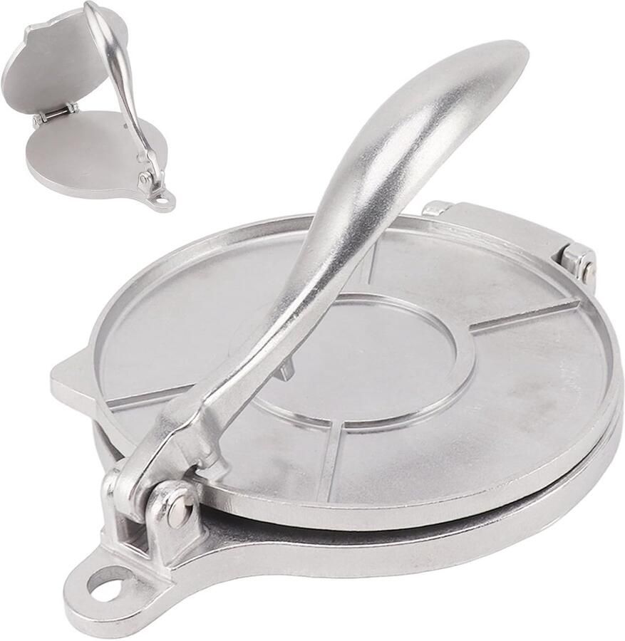Tortillapers Aluminium Deegpers Handtaartmaker Thuis Gebak Maken Multifunctioneel Ontwerp 16 cm Zilver
