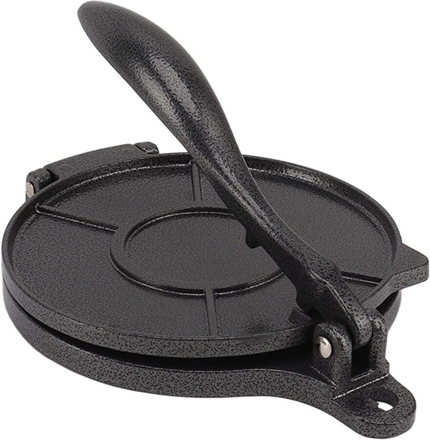 Aluminium Tortilla Pers Tortillamaker Handmatig Taarten Maken Voedselveilig Aluminium 20 cm Zwart