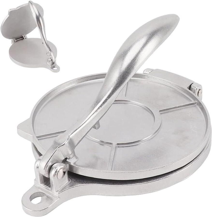 Tortillapers Quesadilla Roti Maker Zelfgebakken Broodjes Maken Niet-stick Aluminium 16 cm Zilver