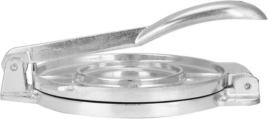 Tortillapers Taartpers deegpers Zelfgemaakte lekkernijen Klapgreep ontwerp 22 x 16 x 8 cm Zilver
