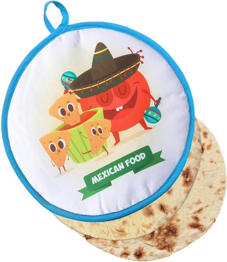 Tortillaverwarmer zak Mexicaanse warmhouder Warmhouden van eten Magnetron en ovenbestendig 31x31 cm Stijl F