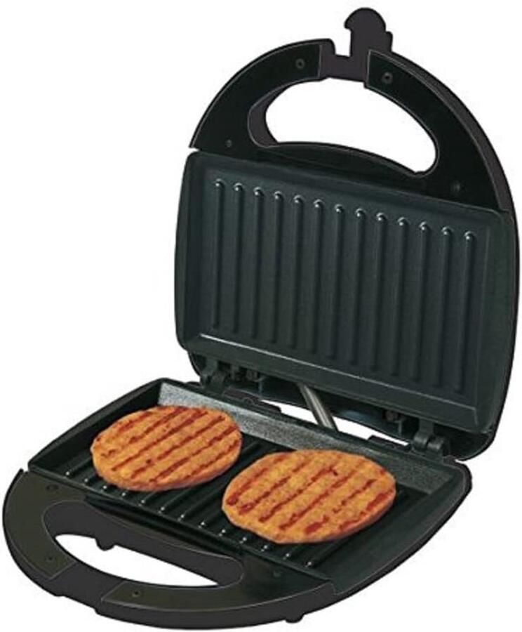 Tosti Apparaat Contactgrill Snelle Lunch Antiaanbakplaten Zwart