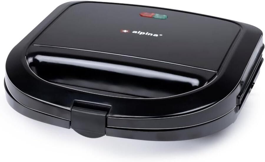 Tosti Apparaat Grill Sandwich Maker Snelle Maaltijden Antiaanbaklaag Grillplaten 23x226x77 cm Zwart