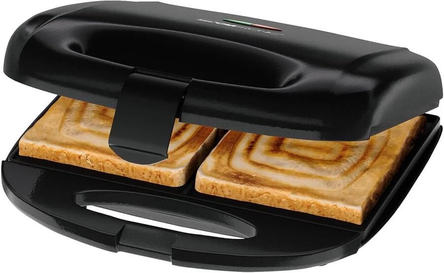 Tosti Apparaat Sandwichmaker Croque Monsieur Snelle Lunch Antiaanbaklaag Automatische Temperatuur 20x22x9 cm Zwart
