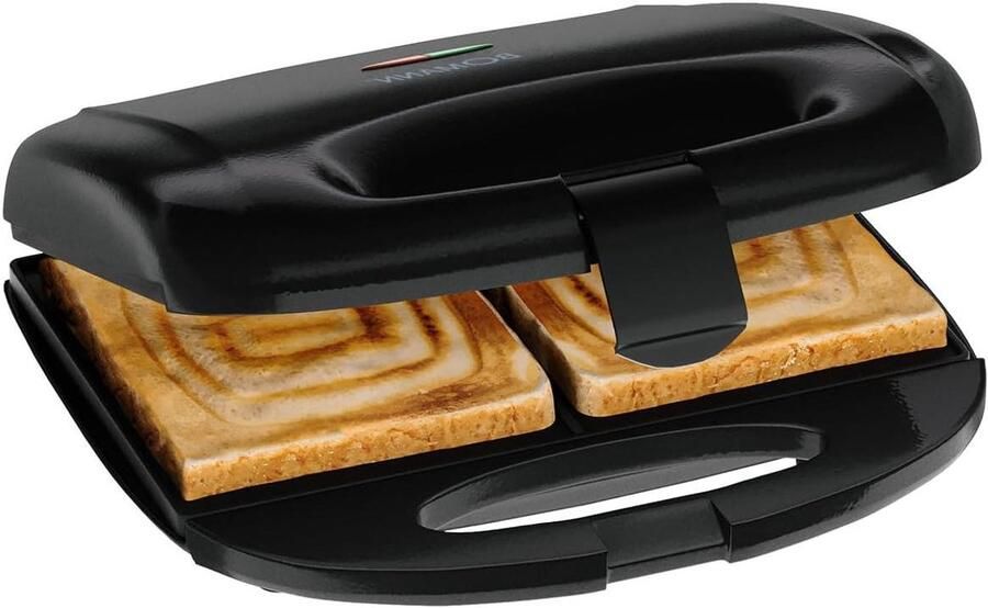 Tosti Apparaat Sandwichmaker Croque Snelle Lunch Antiaanbaklaag 750 Watt Zwart