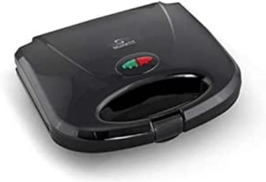 Tosti Apparaat Sandwichmaker Snacks Maken Antiaanbaklaag 24 x 22 x 9 cm Zwart