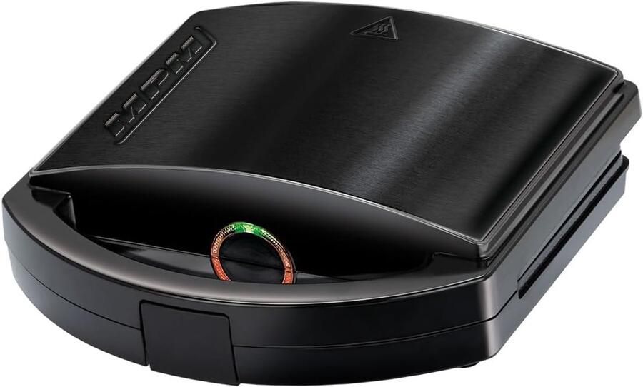 Tosti Apparaat Sandwichmaker Snelle Lunch Automatische Temperatuurregeling 4 Driehoeken Zwart