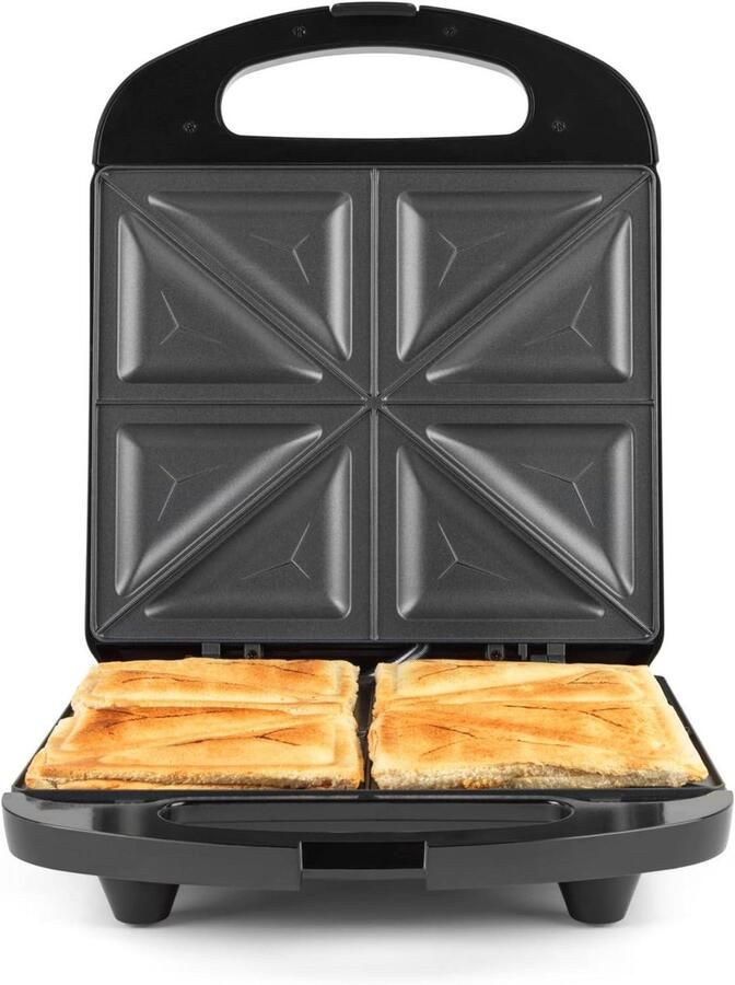 Tosti Apparaat Tosti Maker Grill Snelle Maaltijden Maken Automatische Temperatuurregeling 4 Stukken Zwart