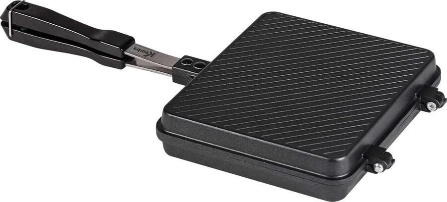 Tosti Apparaat Sandwichmaker XL Warme Broodjes Maken Non-stick Coating 19x20cm Zwart