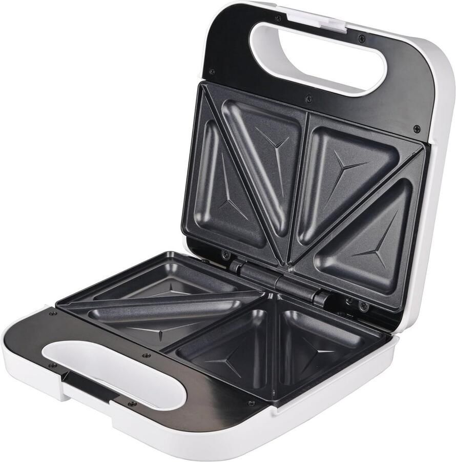 Tosti-broodrooster 750 W voor 2 sandwiches Antiaanbaklaag en Antislip Ondergrond