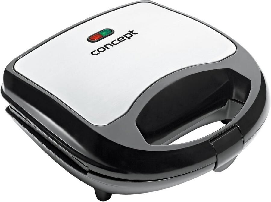 Tosti-broodrooster met Vierkante Platen 700W Roestvrij Staal Zwart