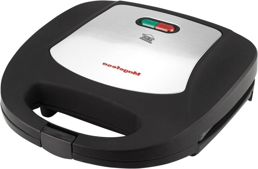 Tosti Broodrooster Sandwichmaker Panini Grill Snelle Maaltijden Antiaanbakplaten Voor 2 Sandwiches Zwart