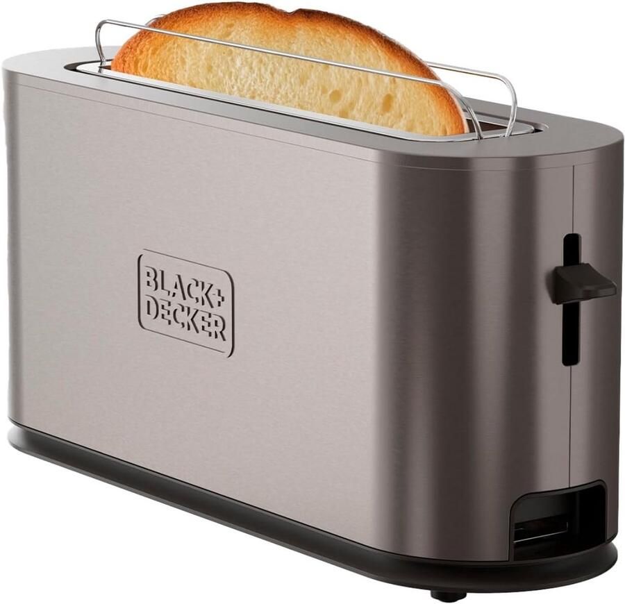 Tosti-ijzer 1000W met Extra Brede Sleuf 7 Bruiningsgraden en Kruimellade - Foto 1