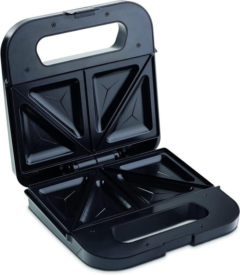 Tosti-ijzer Broodrooster Panini grill Lekkere Tosti's Maken Antiaanbakplaten 2 Tosti's Roestvrij Staal