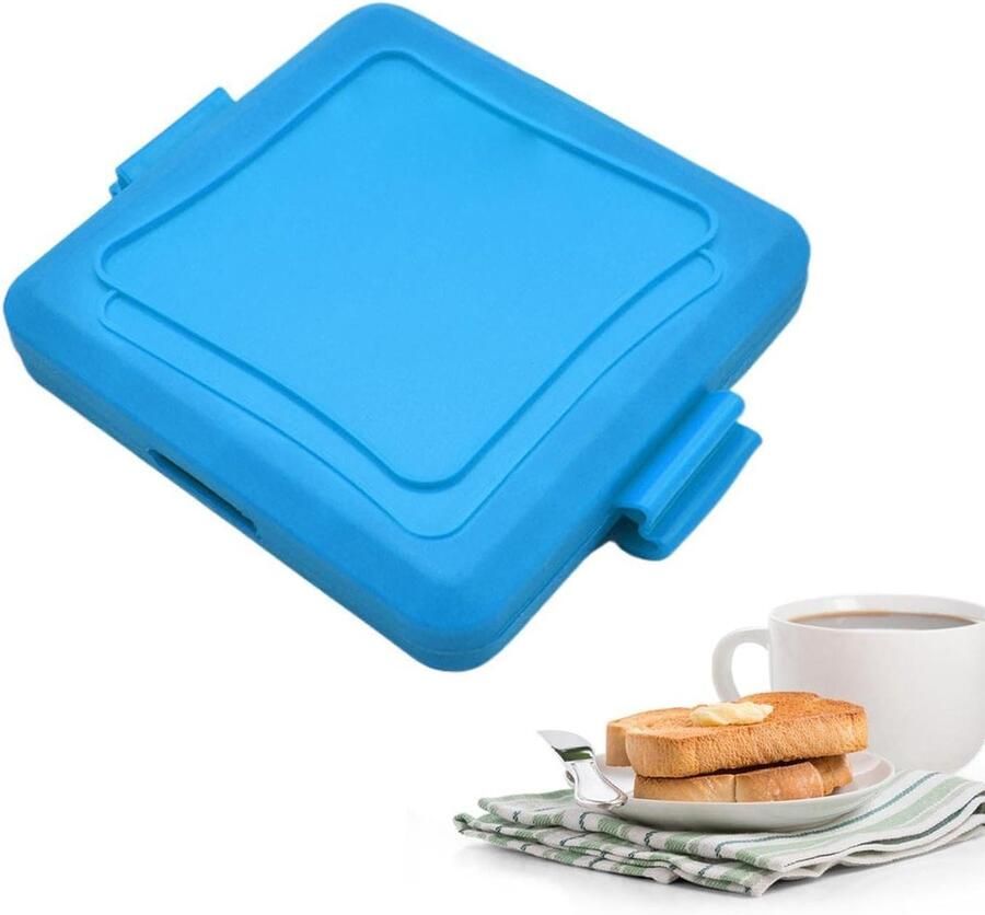 Tosti IJzer Sandwichmaker Grill Snelle Maaltijden Draadloos Magnetron Gebruik 16 cm Blauw