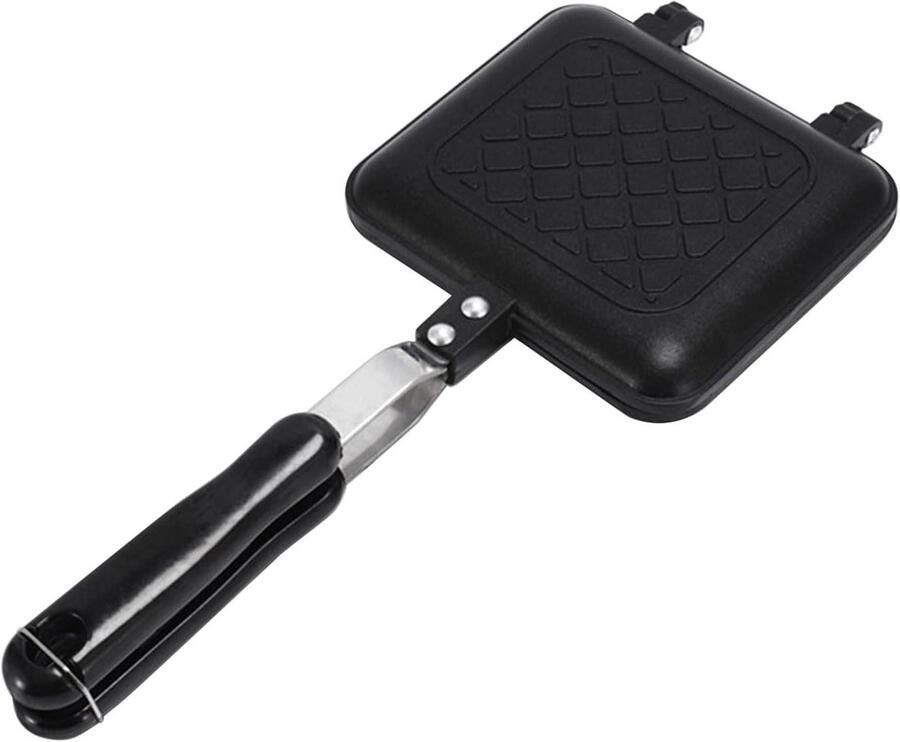 Tosti-ijzer Sandwichmaker Pan Sandwiches Maken Dubbelzijdig Verwarmend 36 x 17 x 4 cm Zwart