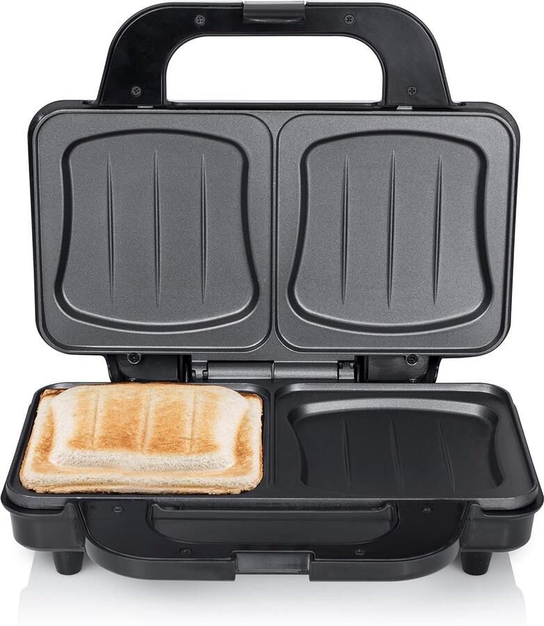 Tosti-ijzer Sandwichmaker Snelle Lunch Extra Diepe Platen 900 Watt Zwart