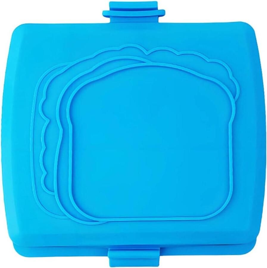 Tosti Maker Panini Pers Snelle Maaltijd Magnetron Geschikt 4x17x4 cm Blauw