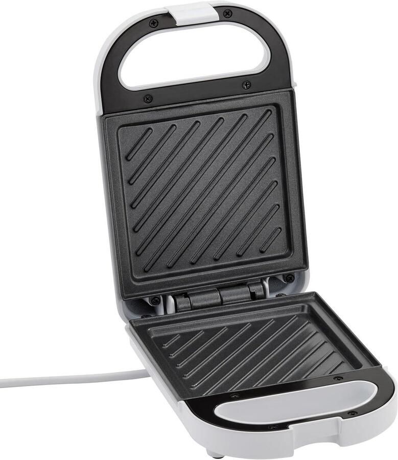 Tosti Maker Sandwich Toaster Snelle Snacks Antiaanbakplaten 22x21x8.5 cm Wit