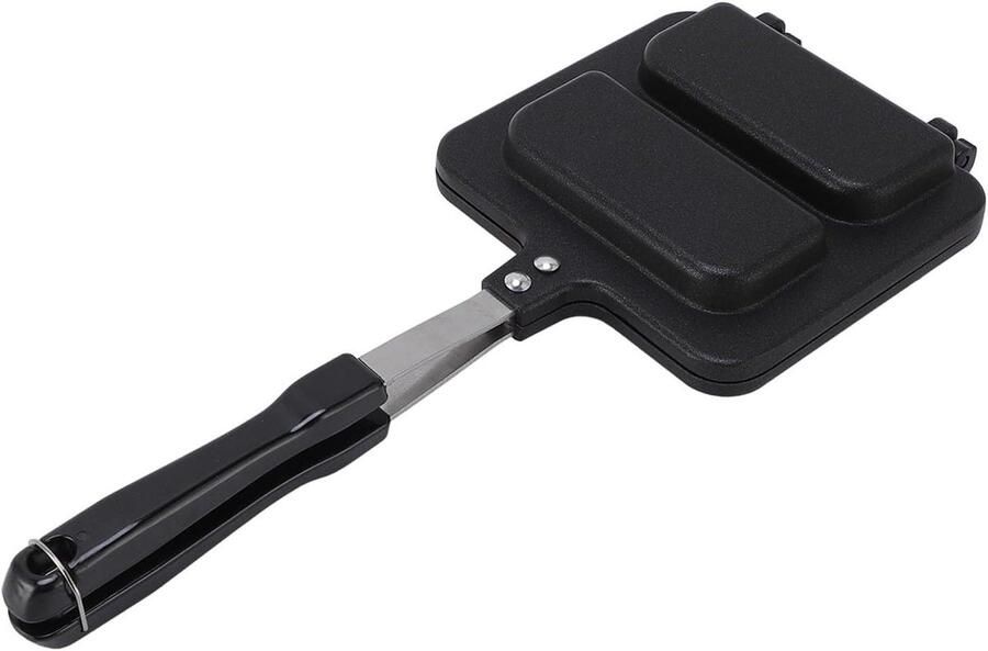Tosti Pan Sandwich Maker Snelle Maaltijden Dubbelzijdig Bakken 34.5 cm Zwart