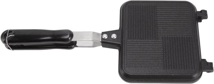 Tosti Pan Sandwichmaker Grill Sandwiches Maken Dubbelzijdig Verwarmend 36 x 17 cm Zwart