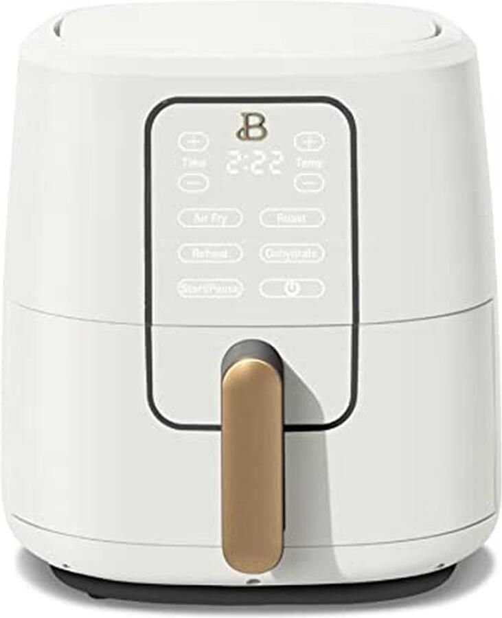 Airfryer met Touchscreen Heteluchtfriteuse Snelle Maaltijden Bereiden Krachtig 1700 Watt Systeem 227 Kwarts Wit
