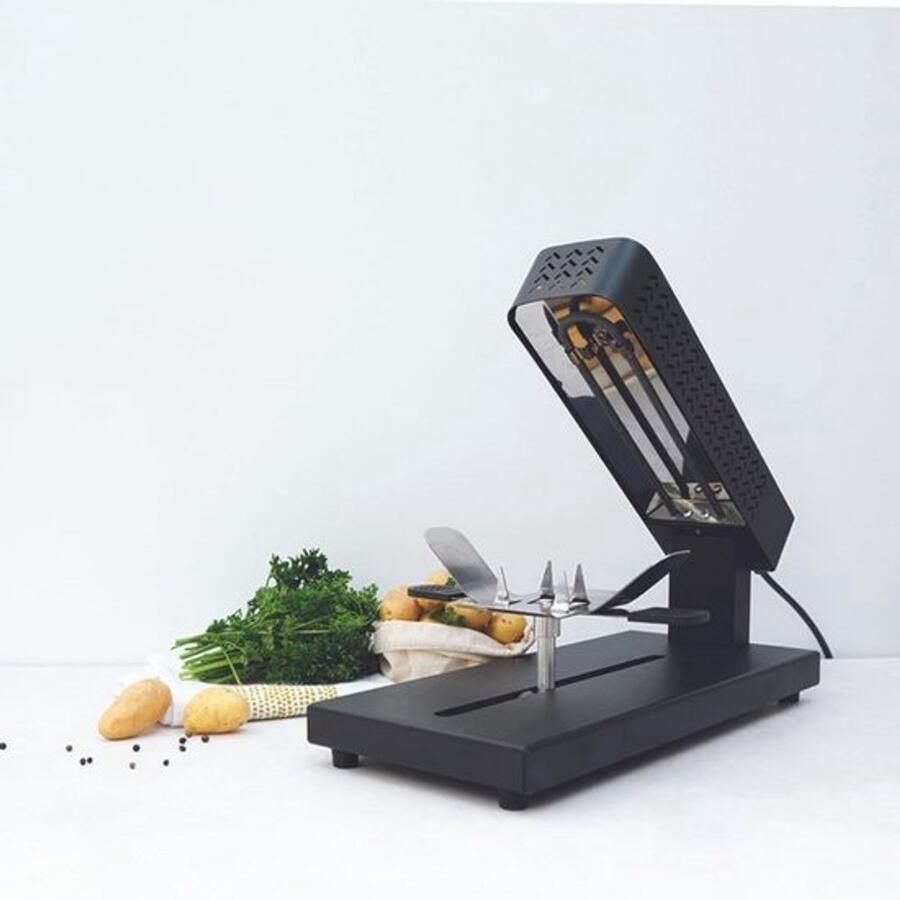 Traditioneel raclette-apparaat voor 6-8 personen Draaibare verstelbare kaashouder met 400W vermogen