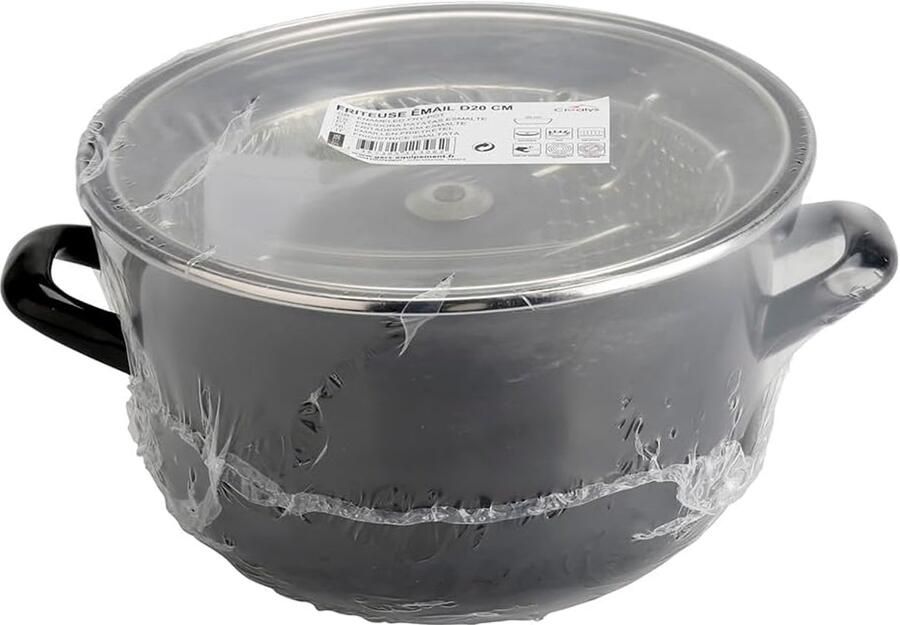Traditionele Friteuse 2 8 Liter – Ø 20 cm – Geschikt voor Inductie – Met Mand en Glazen Deksel