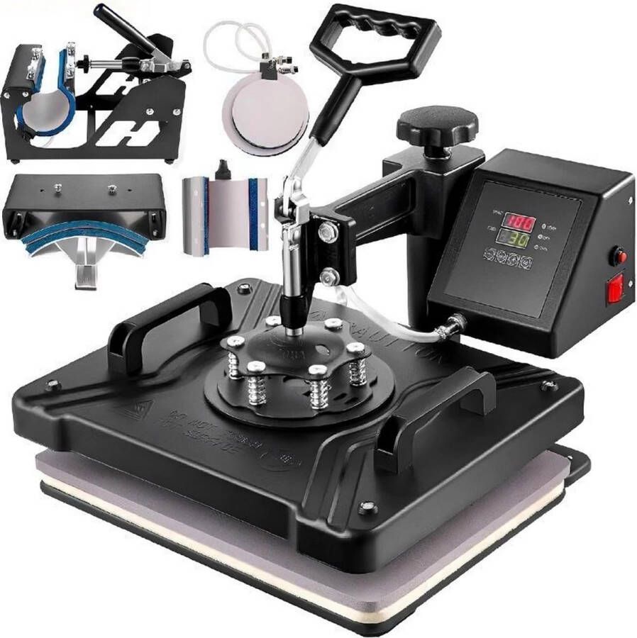 PerfectGear Transferpers Drukmachine Hittepers Drukpers Heat Press Machine Sublimatie Printer 38 x 30 CM