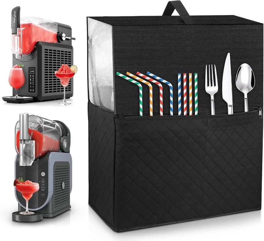 Transparante stofhoes voor ijsmachine Bescherming tegen stof en vuil voor slush machines (47 cm x 20 cm x 42 cm)